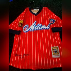 MIAMI GIANTS 1930 Negro League Jersey Men Size Small Orange/ White